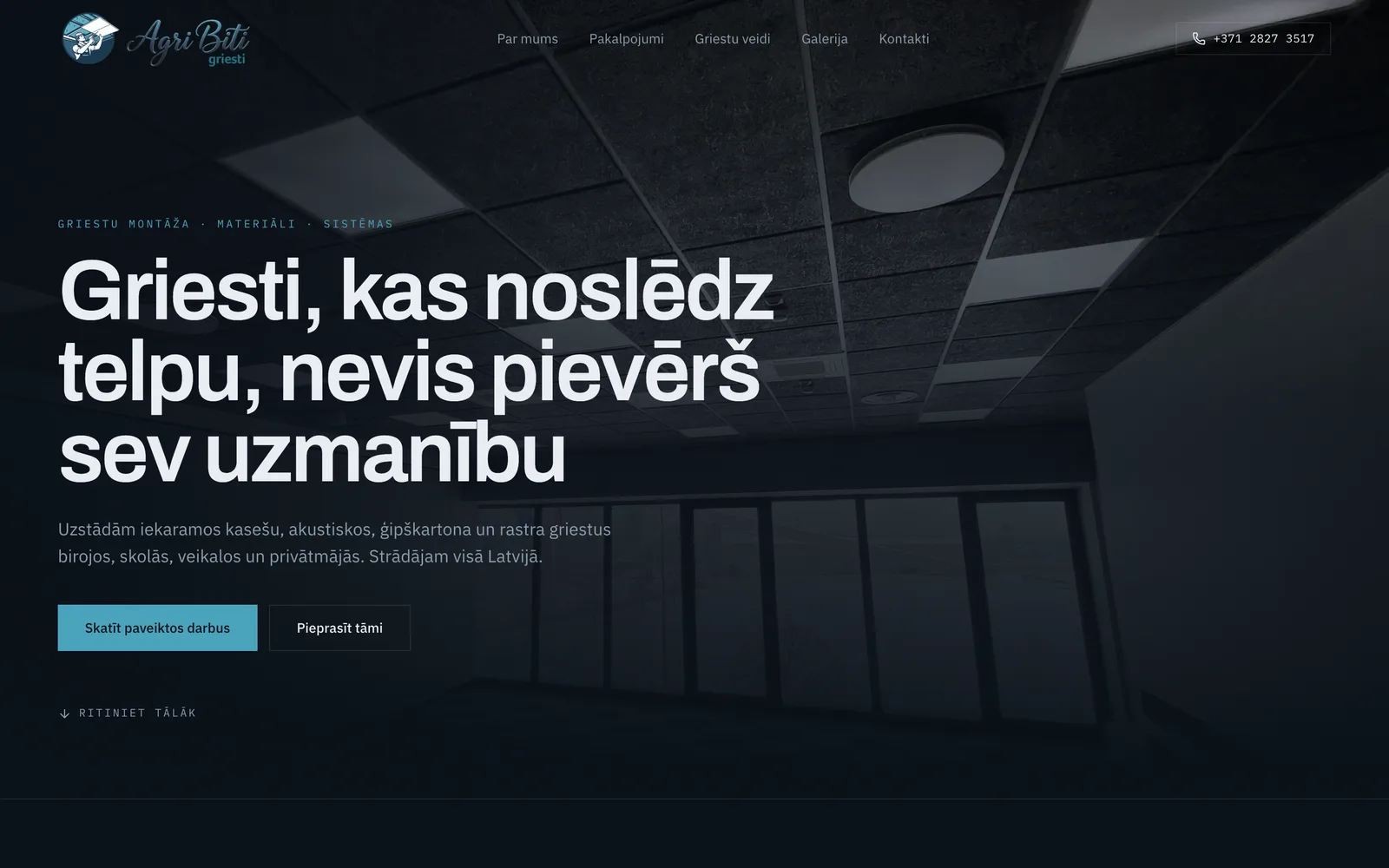 Agri Biti Griesti website on a desktop screen