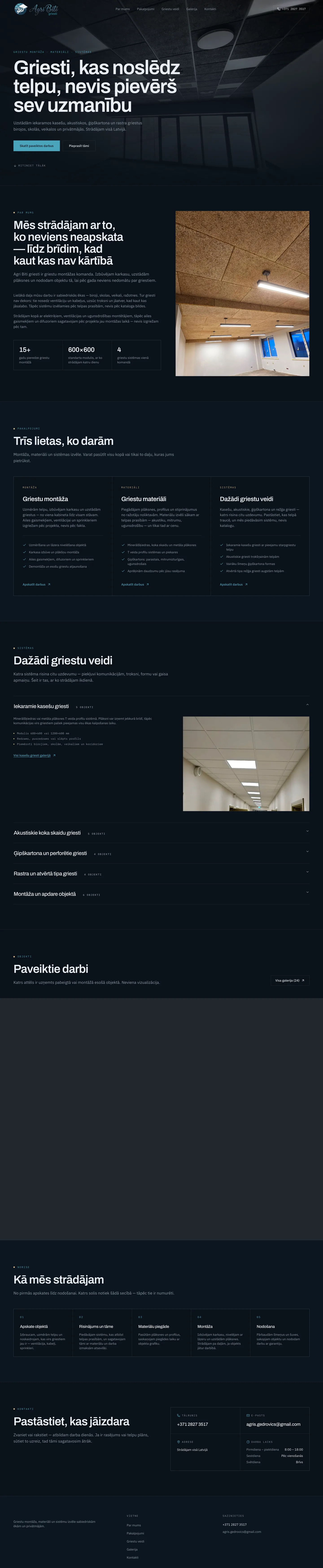 Agri Biti Griesti website on a desktop screen